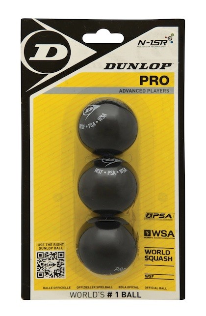 Dunlop 3 Pro Bälle Squash